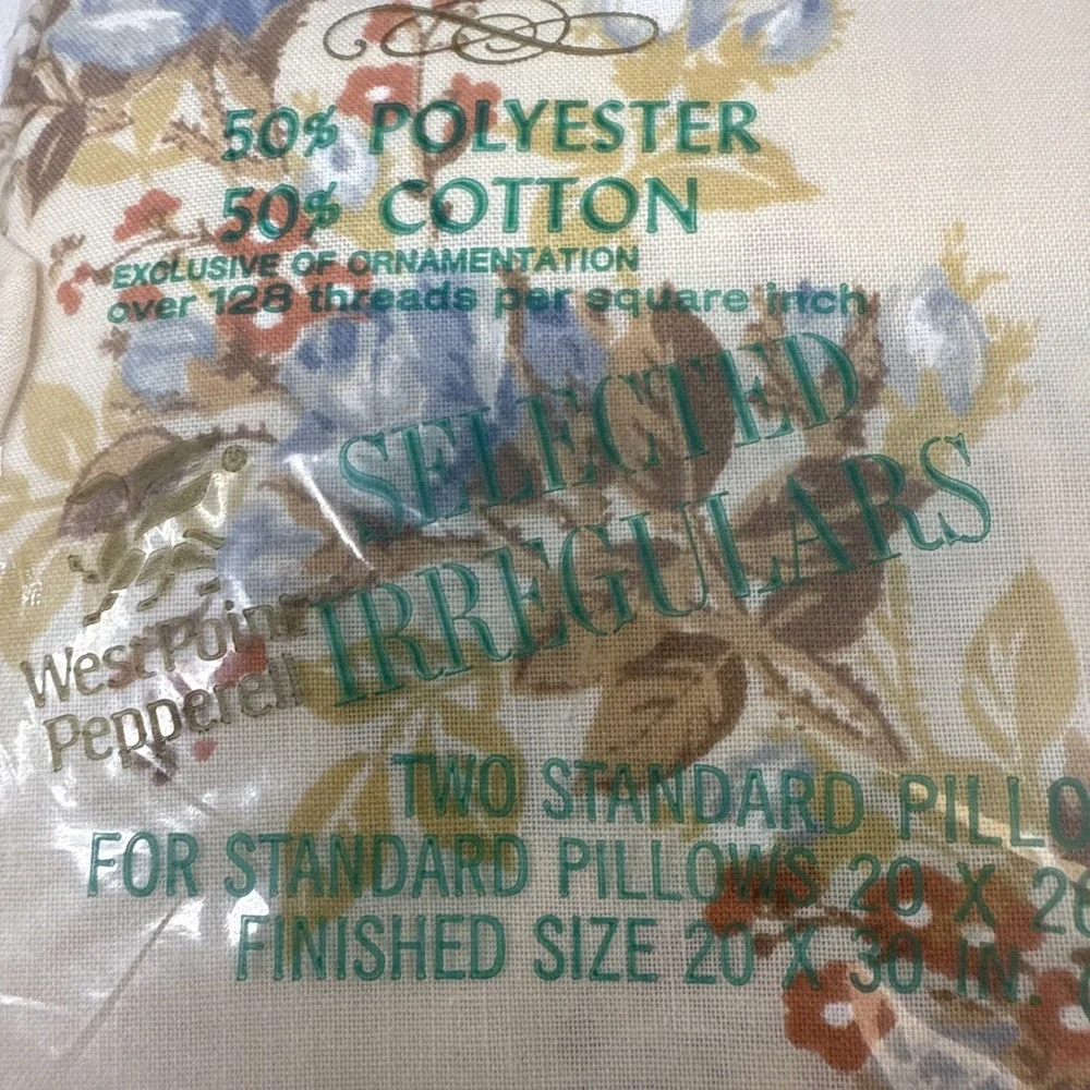 Vintage Lady Pepperell Standard Pillowcases (2) Flowers Floral 20